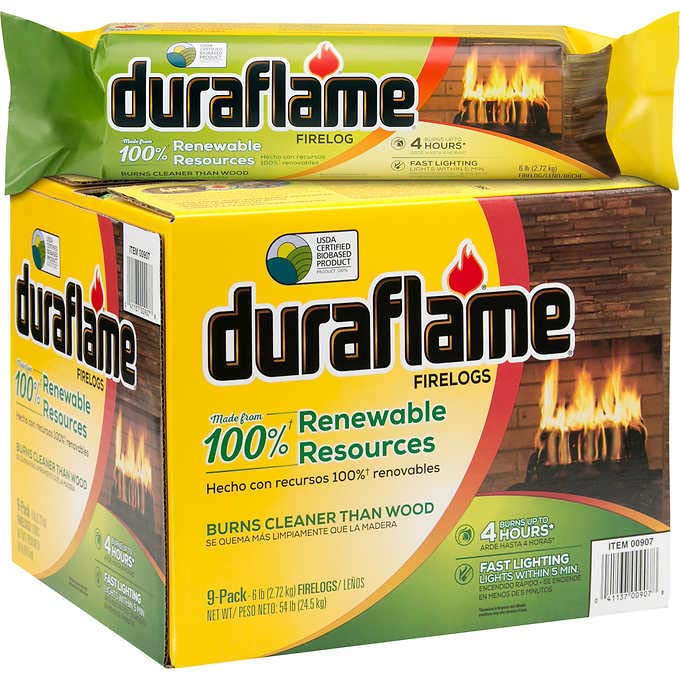 Duraflame Natural Fire Logs 6 Lb - Case of 9 (Оnе Расk) : Home u0026 Kitchen -  Amazon.com