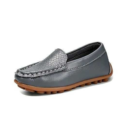Boys Girls Loafers Dress Flats Slip-On Oxford Casual Moccasins School Walking Boat Shoes(Toddler/Little Kid/Big Kid)