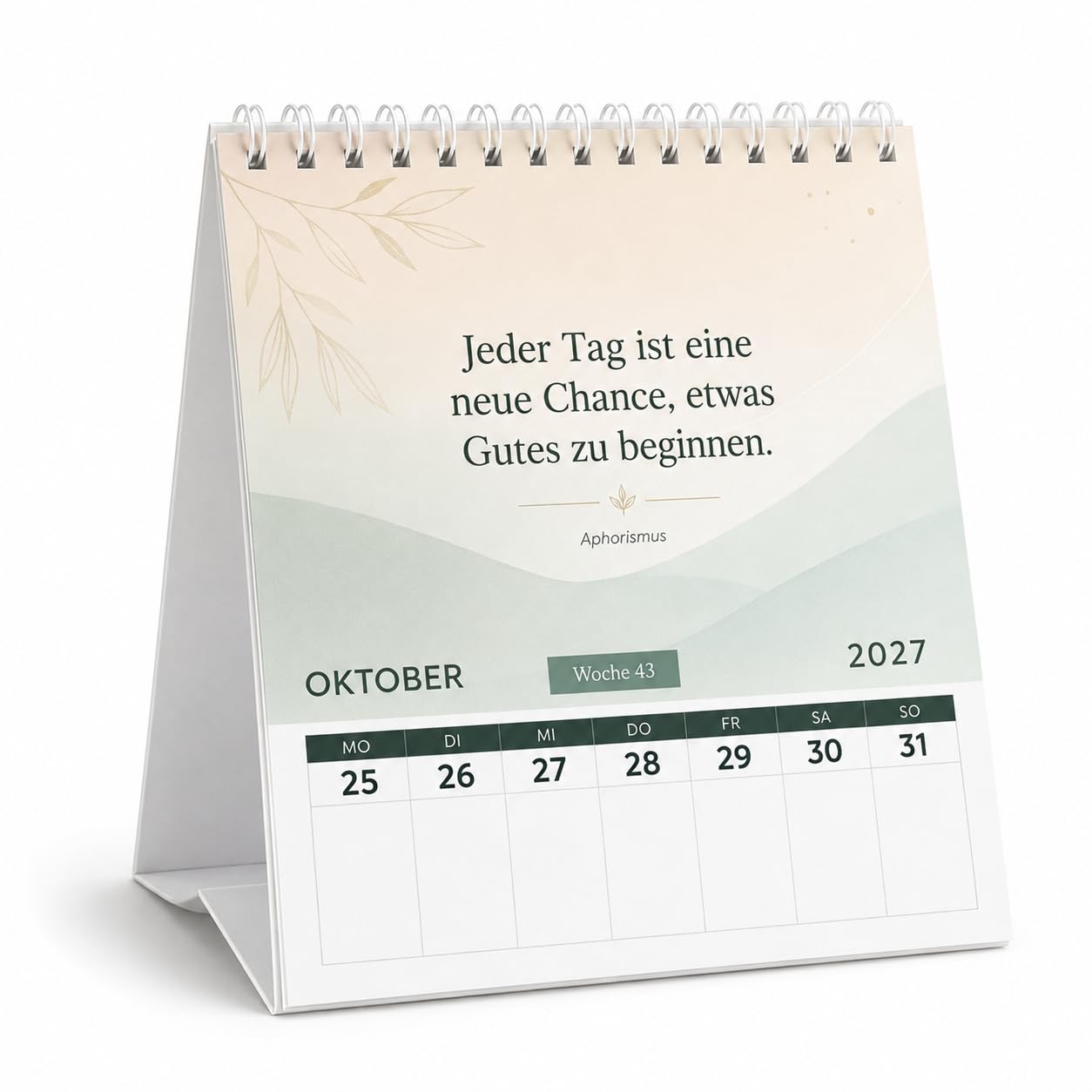 Q&B Grafiche Wochenkalender 2027 für den Schreibtisch mit Spirale | Motivationssprüche und Zitate | Tischkalender für Büro, Zuhause und Arbeitszimmer (2027 | 3 Stück)