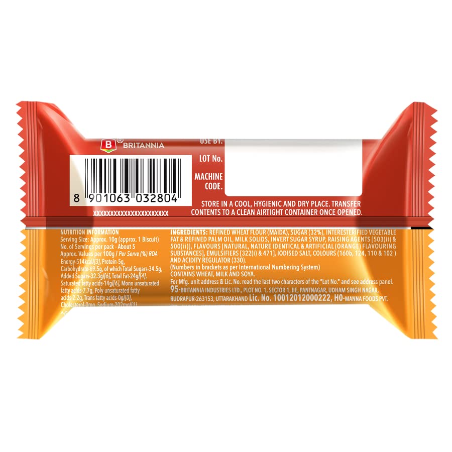 Image of Britannia Treat O'som Orange Biscuits, 50g