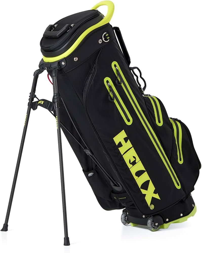 Amazon.co.jp: HELIX ゴルフスタンドバッグ ホイール付き ブラック