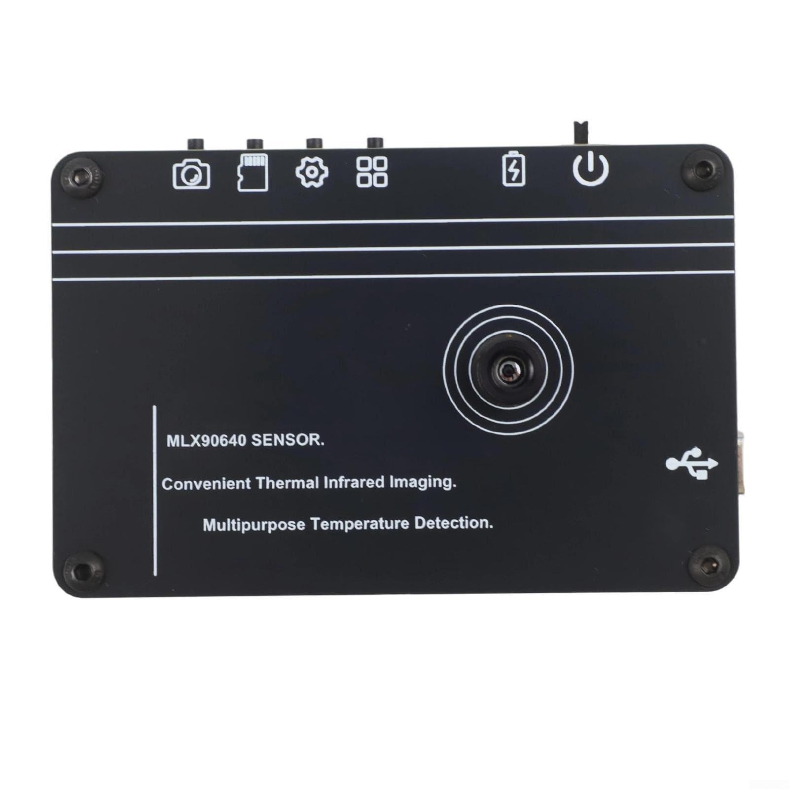 Cámara portátil de la toma de imágenes térmica 3.2 pulgadas de pantalla termómetro infrarrojo MLX90640 Sonda -40-300 ° Medición 10H para la vida de la batería USB- Reparación industrial