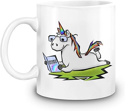 Harma Art Rêveur croyant - Dreamer Believer Coffee Mug 11 Oz Ceramic Kitchen Cup for Hot Beverages