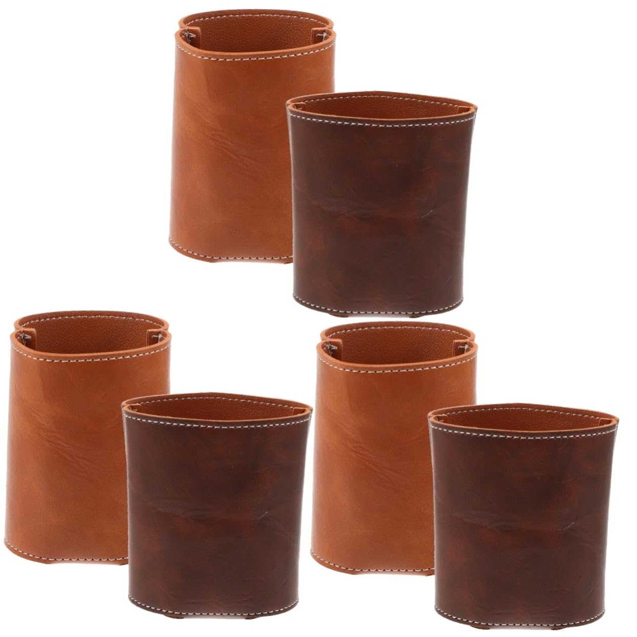 Housse de canette isolante Zerodeko : manchon dérapant réutilisable cuir PU pour soda 6pcs