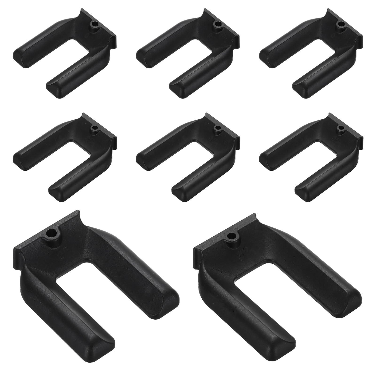 PATIKIL 8 Pack Furniture Wheel Stopper, M50/M75 Rubber Non-Slip Foot Mats Furniture Wheel Caster Cups Bed Stoppers No Lifting for Sofa Refrigerator Protect Hardwood Floors, Black