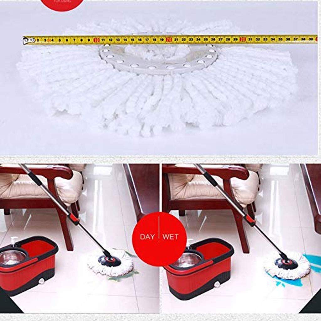 fregona, Trapeador Giratorio automático de 360° con Cubos apilables y 2 Cabezales Microfibra Lavables a máquina(Blue)