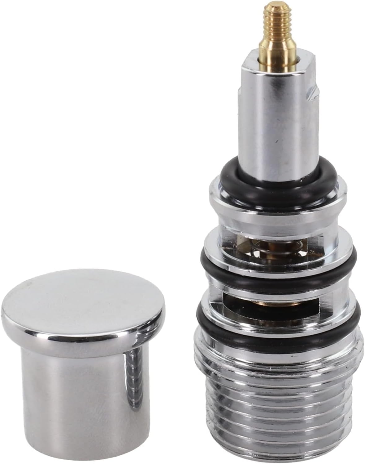 Daaxing Copper Chrome Plating Shower Switch Valve, Pullup Water Diverter for Triple Bathtub,Spring-Loaded Shower Switch Valve (A1001)