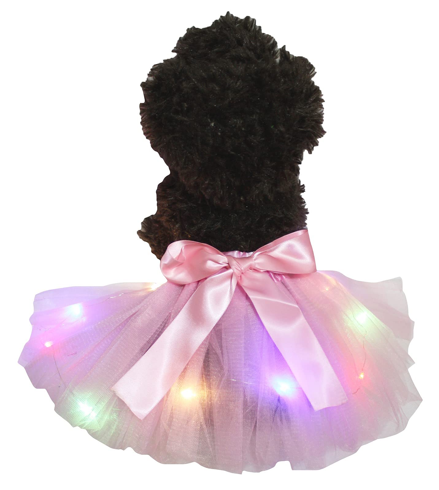 Tutu à LED pour chiot Petitebella rose taille M vêtement lumineux