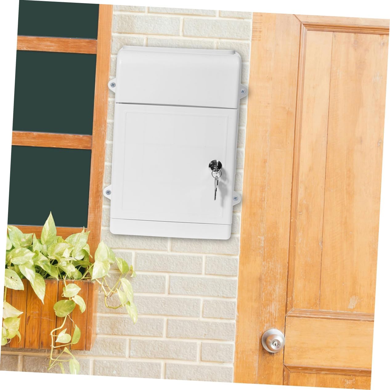 2set Outdoor Wall Mount Letter Box Large Capacity Mailbox for Suggestion Voting and Charity Collection