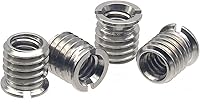 Vista 8 de Adaptador de tornillo convertidor de rosca hembra de 1/4"-20 a macho de 3/8"-16 de acero inoxidable 2 piezas 14mm de altura
