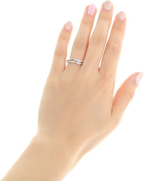 Amazon | スワロフスキー 2連 リング 3.0mm SWAROVSKI CZ キュービック