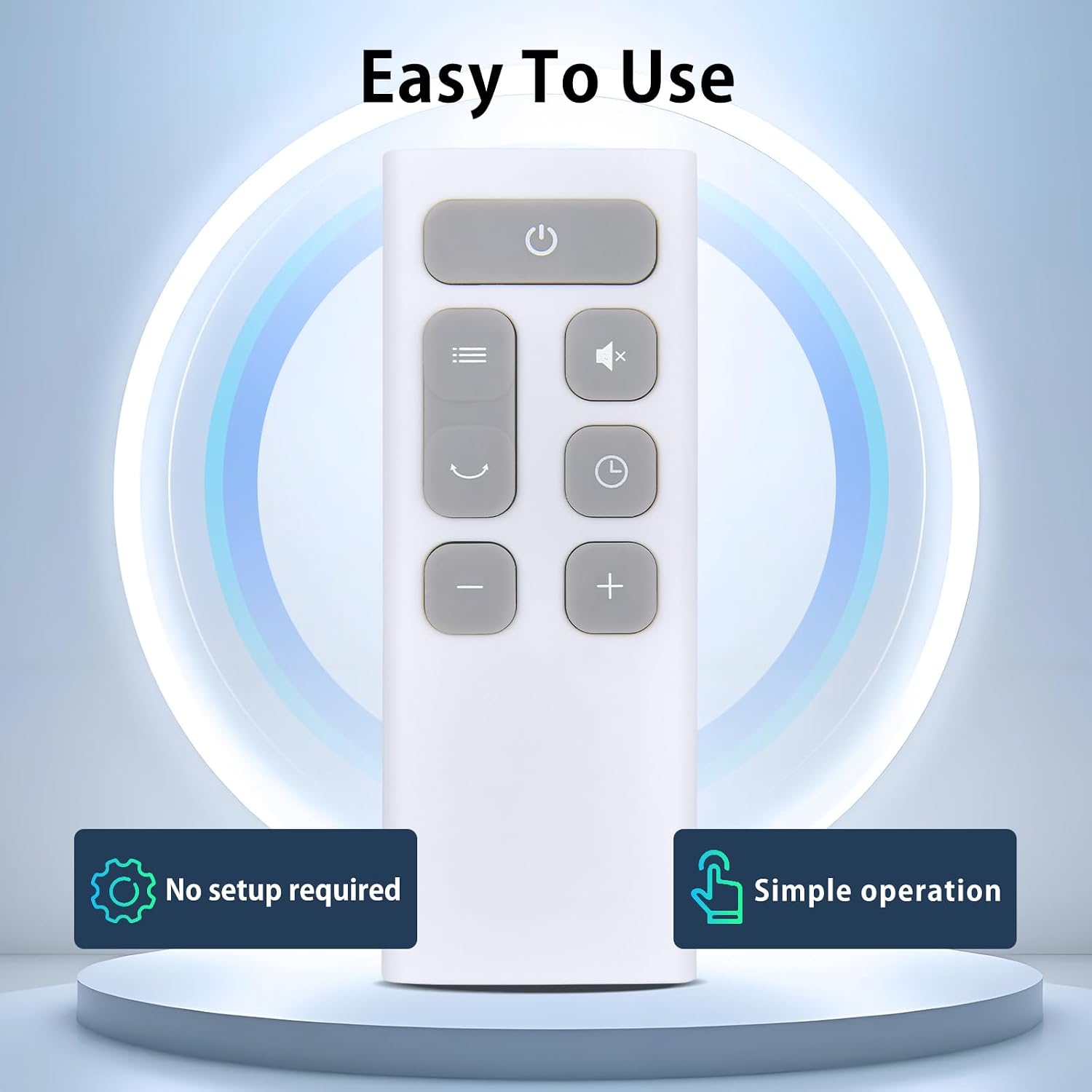 Tower Fan Remote Control Replacement, Compatible with Ezify 40" Tower Fan PX-TS001, White