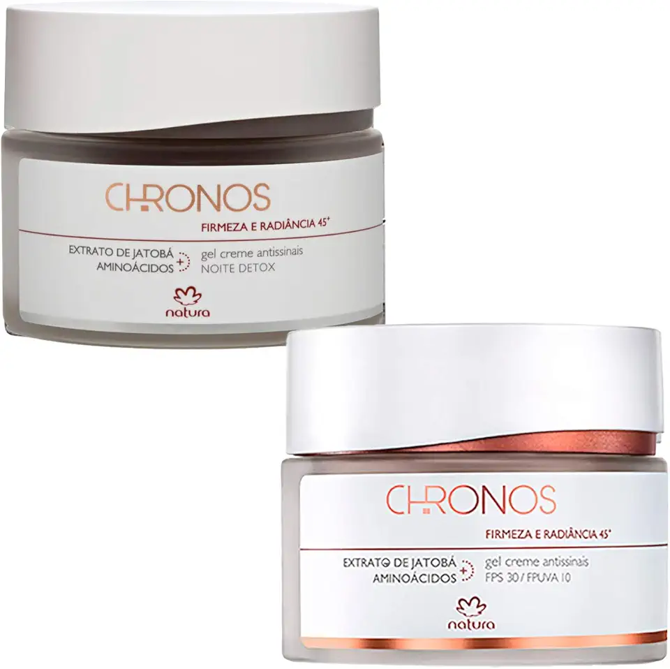 kit Gel creme Antissinais Natura chronos 45+ dia e noite 40g…