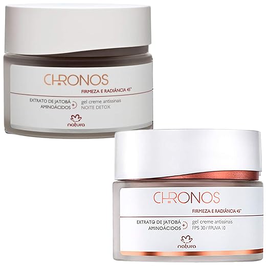 kit Gel creme Antissinais Natura chronos 45+ dia e noite 40g…