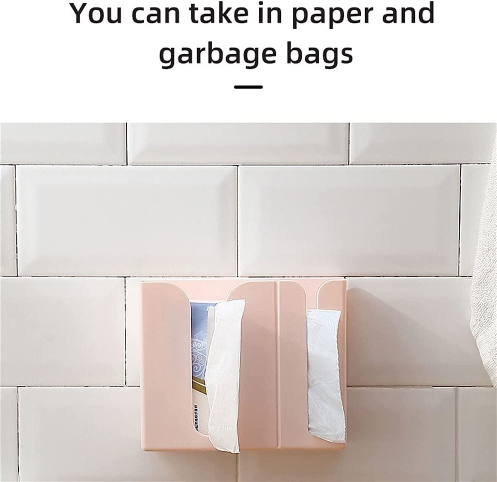 Portarrollos de papel higiénico Portarrollos de papel higiénico for baño, caja de pañuelos multifunción montada en la pared, sin perforaciones, soporte for papel higiénico, accesorios de baño, estante