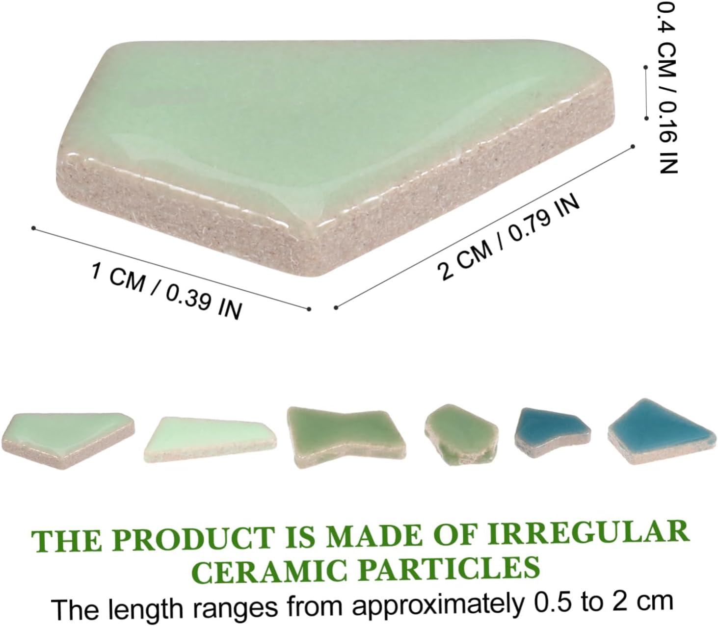 Colorful Irregular DIY Glazed Ceramic Tiles for Crafts Durable Porcelain Mosaic for Handmade Art Projects and Home Decoration