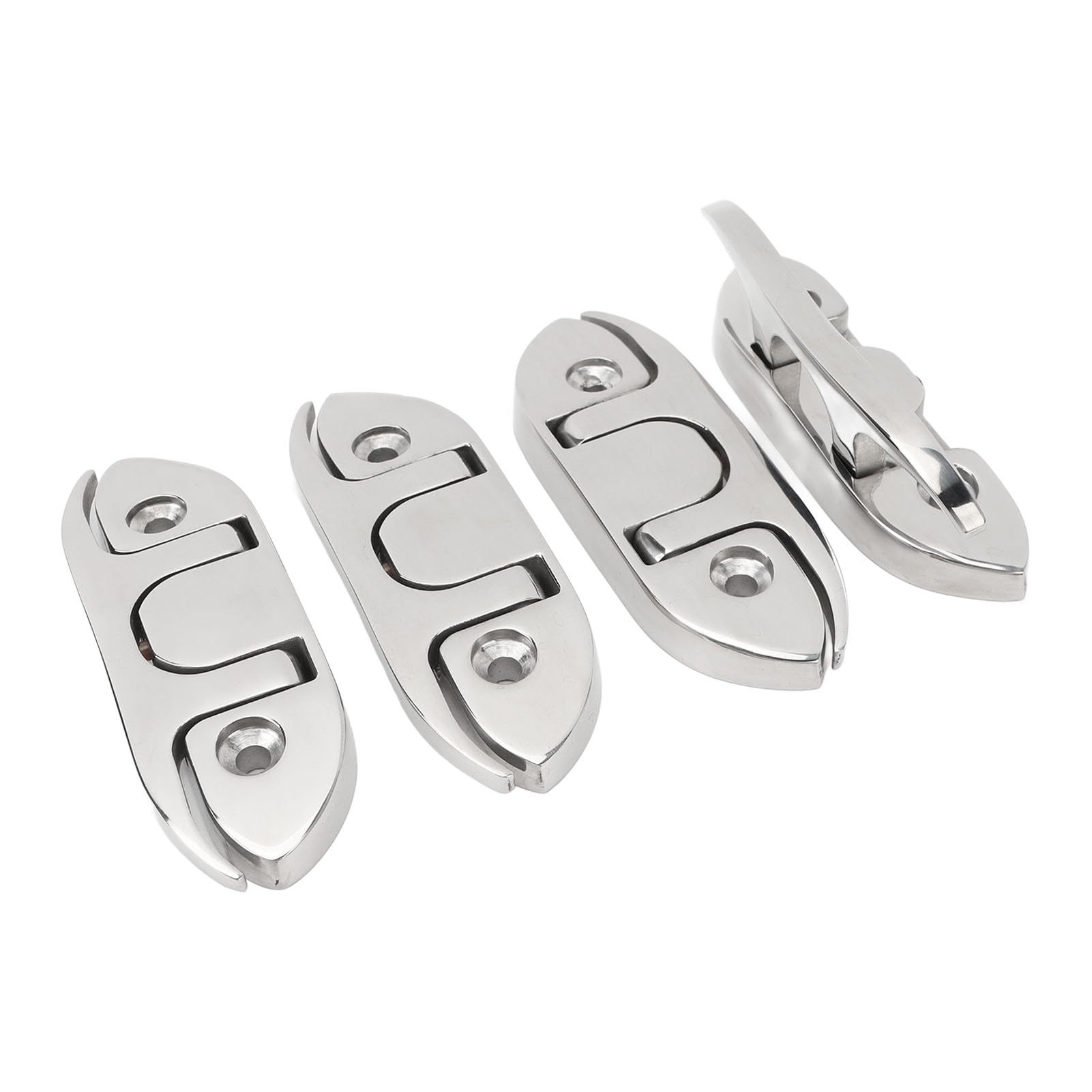 Akozon 4PCS 4.7 Pollici Bitta Pieghevole per Barca 316 Bitta Pieghevole per Barca Acciaio Inossidabile Marine Dock Corda di Ormeggio Bitta per Barca Accessori per Yacht FRPGonfiabili