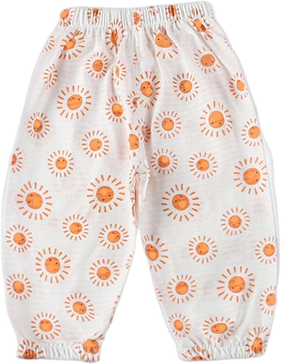 Toddler Baby Girls Elastic Waist Harem Pants Soft Cotton Long Bloomers Kids Little Girls Sun Print Fall Baby Boy Outfit