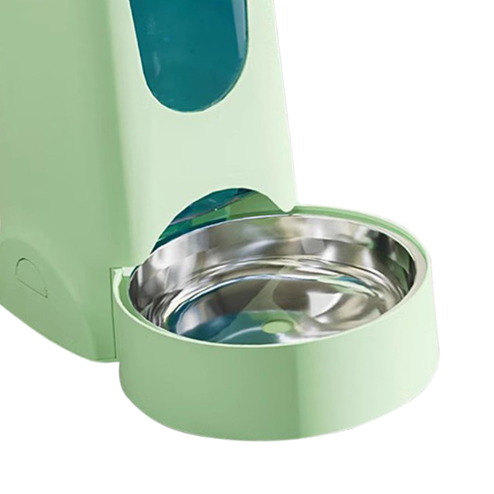 Dispensador Automático Fuente de Bebida Comedero Recipiente de Agua para Perros Gatos Material Antiderrame Muy Práctico y Adecuado para Conejos, Verde