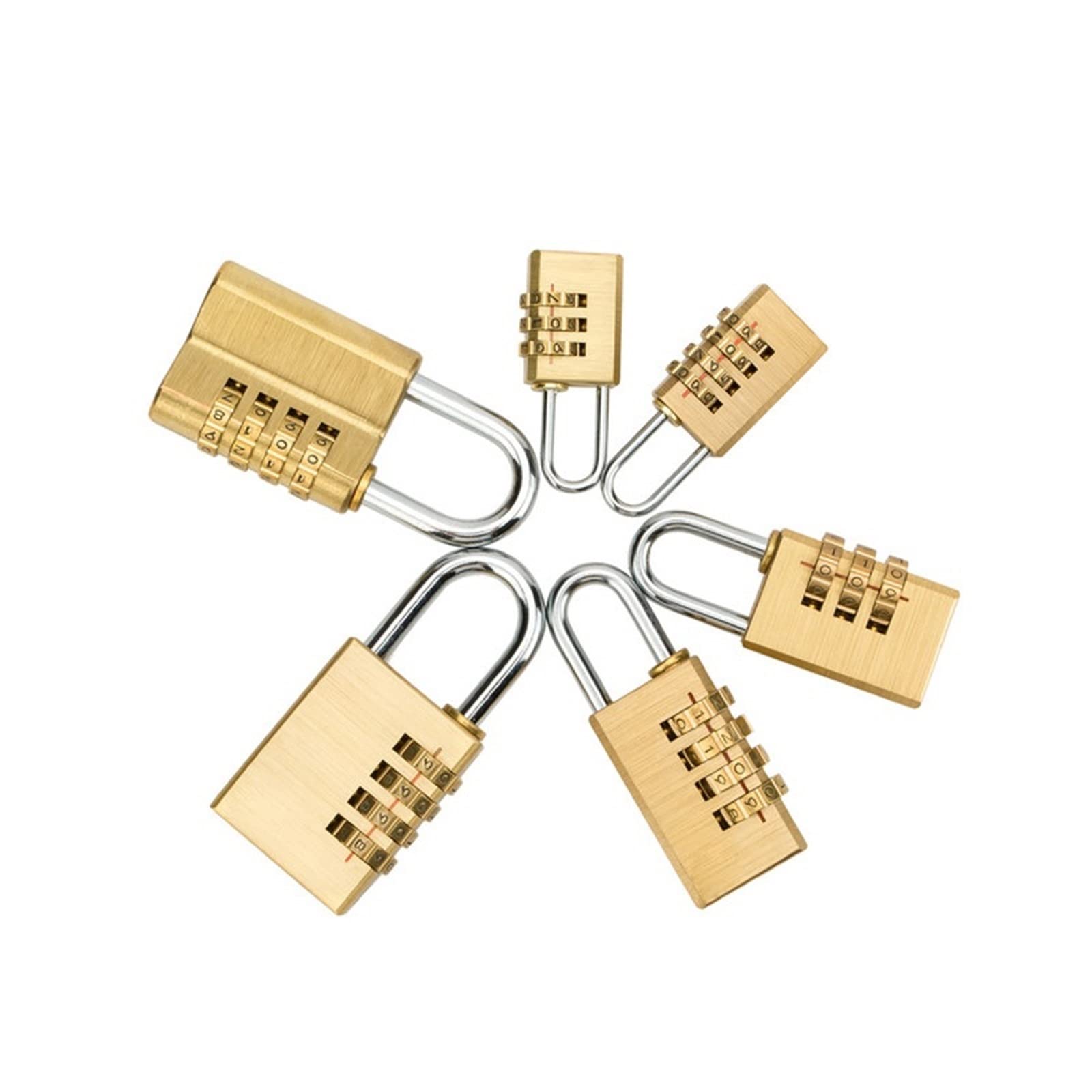 Candado con contraseña de combinación Digital, candado antitaladro de latón macizo de alta seguridad, candado con código for equipaje de viaje, cerraduras for maletas, 1 Uds. (Size : AS-4-67MM)