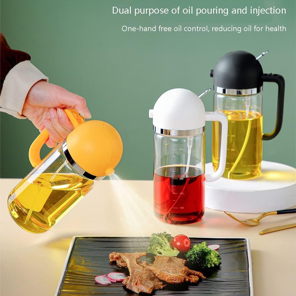 Ölsprühflasche, Küchenhelfer, Küchenhelfer, Ölsprüher, Ölsprüher for Kochen, Küche, Dual-Use-Glas-Olivenölspender, Salat, Grill, Backen, tragbare Ölsprühflasche, einfach (Farbe: Bk) (Farbe: Bk) ( Colo