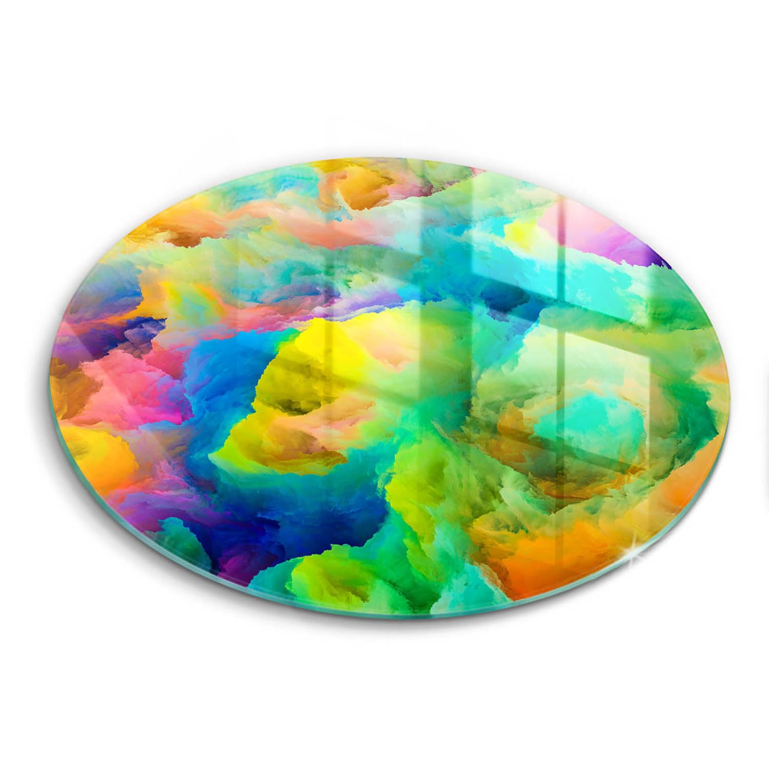 Plaque induction protection 40cm Wallfluent motif abstraction colorée pour cuisine