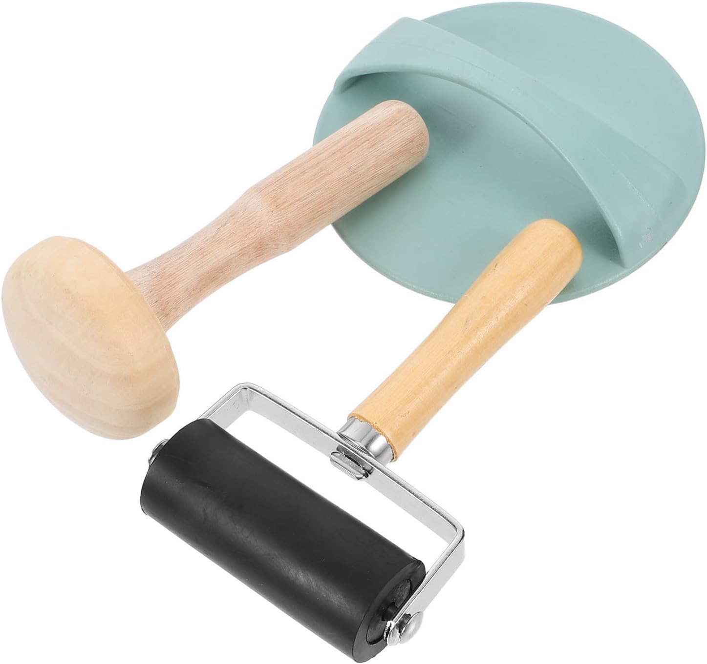 Artibetter Printmaking Roller Tool Set for Relief Printing with Wood, Plastic, and Iron Materials, Sturdy and Stable Ink Roller for Stamp Pad, for Artists and Beginners in Rubbing and Block