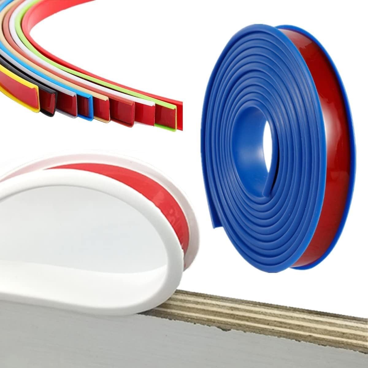 Bande chant TPE en U 50mm bleue pour couverture protection meubles bois et contreplaqué 1M