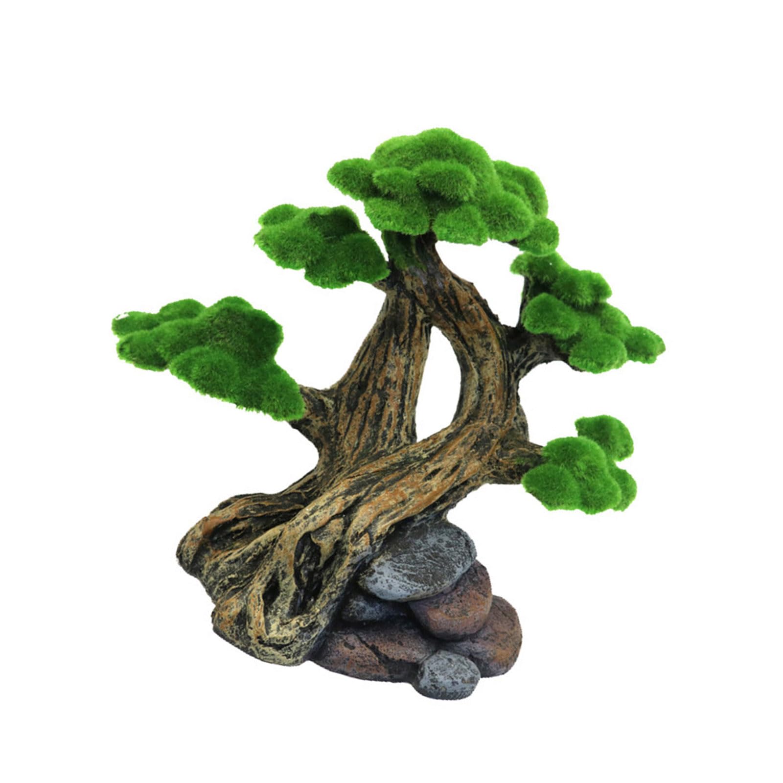 JSGHGDF Artificial Moss Tree Fishtanks Decors Resin Water Plant Simulation Tree for Aquascaping Aquariums Landscape Decoration Aquariums Ornament