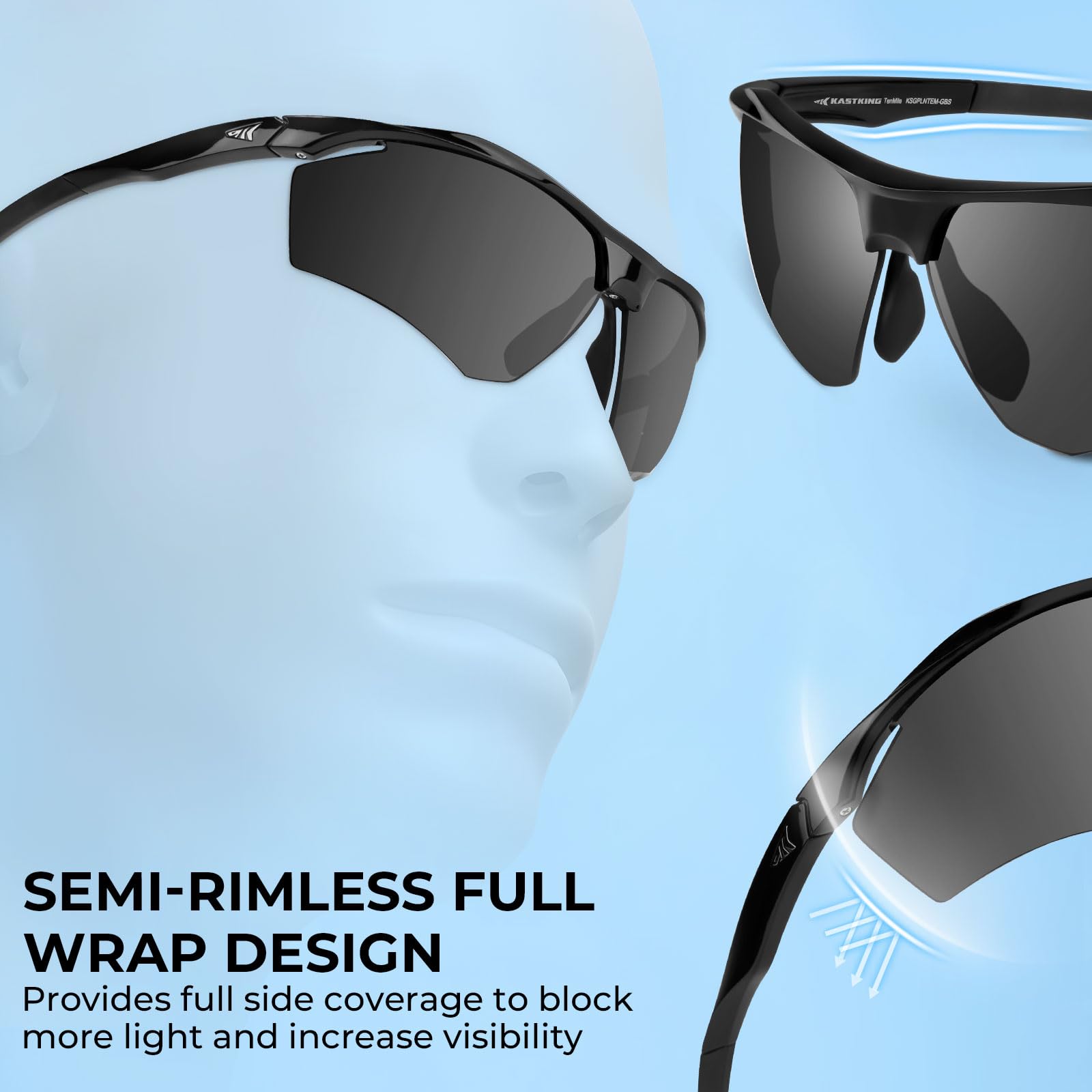 KastKing Tenmile Polarized Sunglasses for Men & Women, UV Protection,Sport Sunglasses Cycling Fishing Outdoor