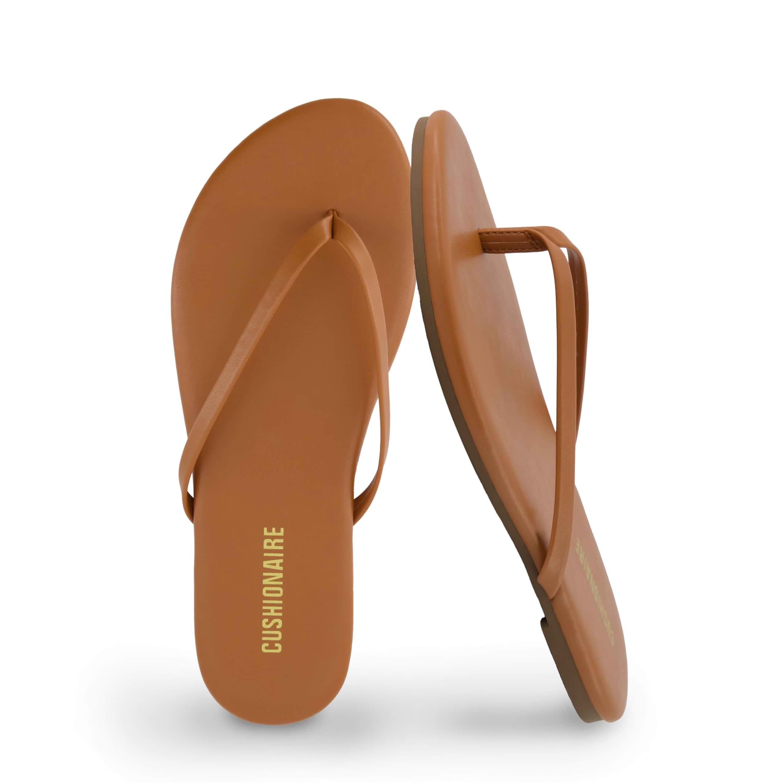 CUSHIONAIRE Cruise Lightweight Womens Flip Flops, Comfortable Beach Sandals for Women with Cushioned Footbed & Flexible Slip On Design