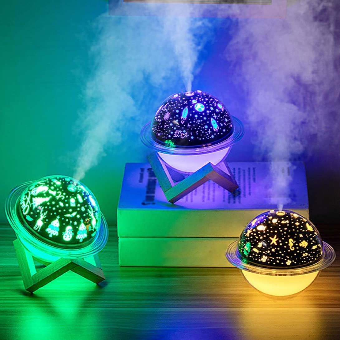 Cool Mist Humidifier for Baby and Bedroom - Oil Diffuser with Colorful Light - Moon Lamp-image-22