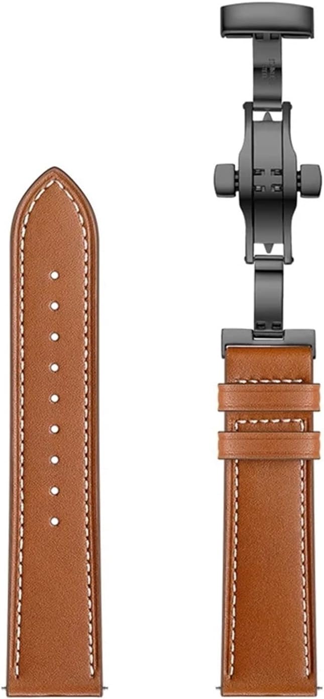 MJMT06 22mm 20mm 18mm Leather Bracelet Compatible with Garmin Vivoactive3 4 4S Smart Watch Band Strap Compatible with Vivoactive 4 4S 3 Sport Wristband