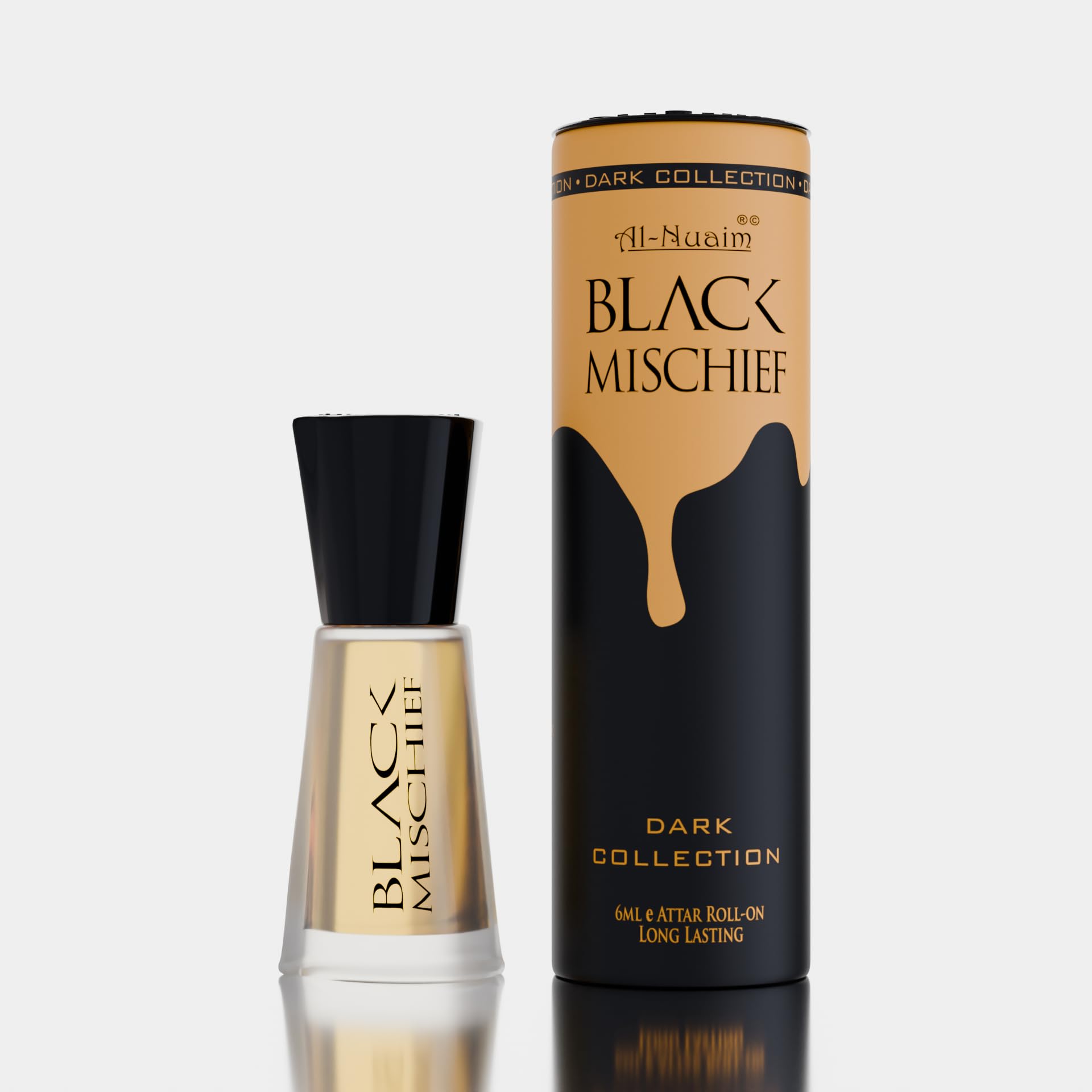 Al Nuaim Black Mishief 6ml For Men | Alcohol Free Attar Roll On | Concentrated Perfume Oil | Premium-Grade Oriental Attar | Long Lasting Fragrance