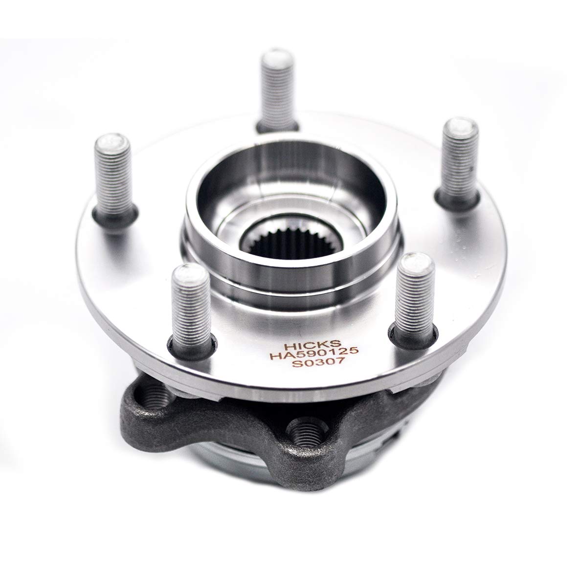HICKS HA590125 Front Wheel Hub Bearing Assembly Compatible with 03-12 Infiniti FX35 (AWD only), 03-08 Infiniti FX45 (AWD only), 14-20 Infiniti Q50 (AWD only)