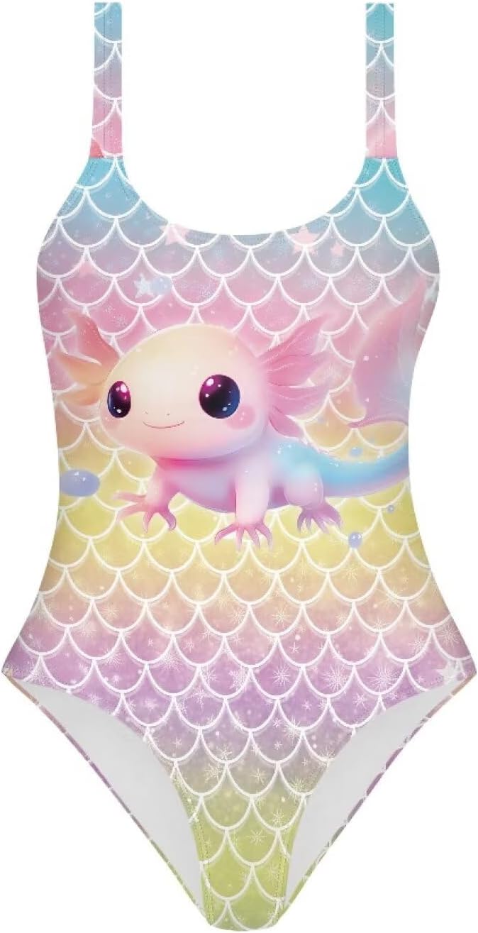 One Piece Bathing Suit for Girl Kids Cute Beach Sport Swimwear U Back Scoop Neck Summer Swimming Pool Beachwear