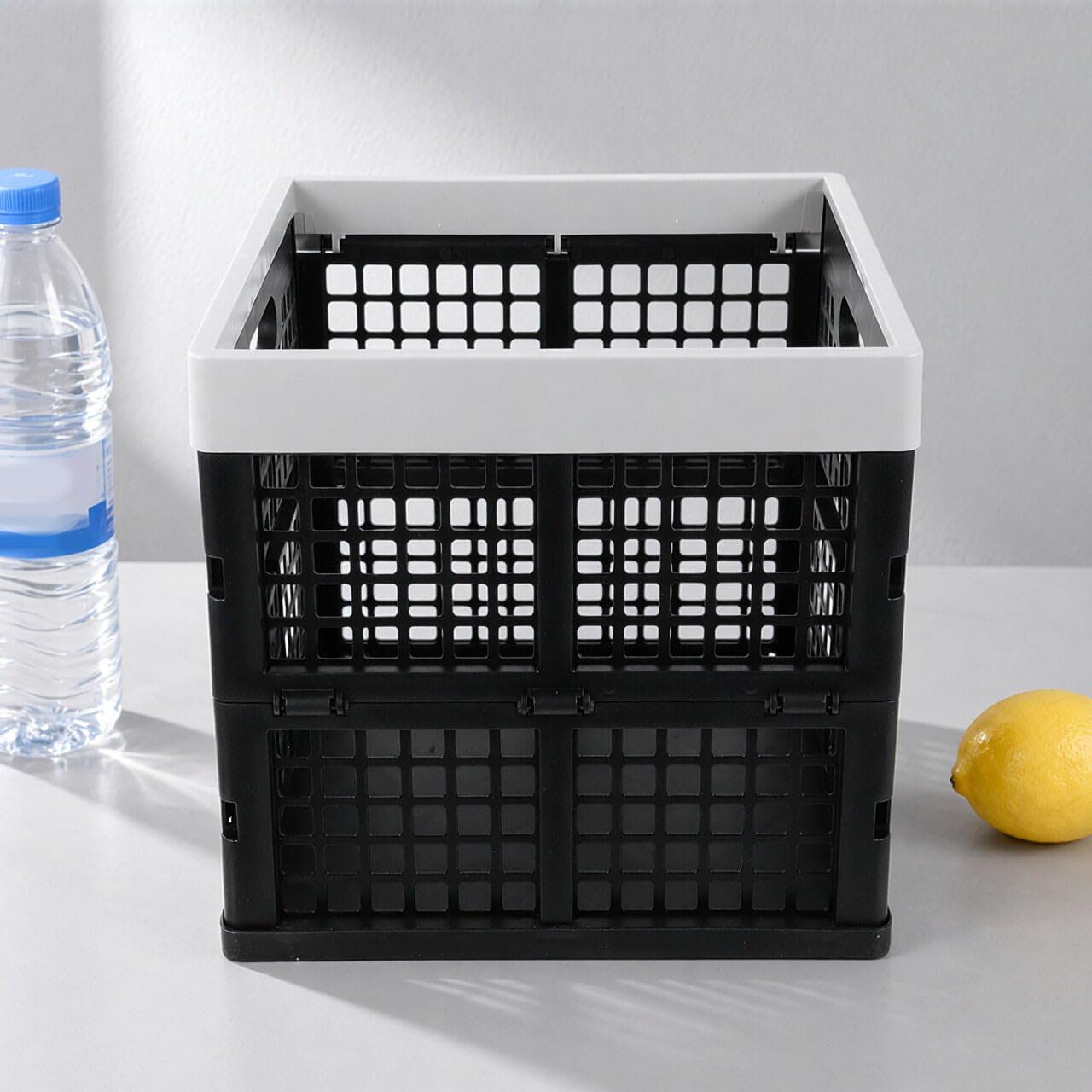 ULTECHNOVO Foldable Stackable Utility Basket Plastic for Suv Trunk Storage