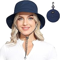Vista 10 de Sombrero de pescador impermeable plegable para mujer, sombrero de sol con protección UV para hombre