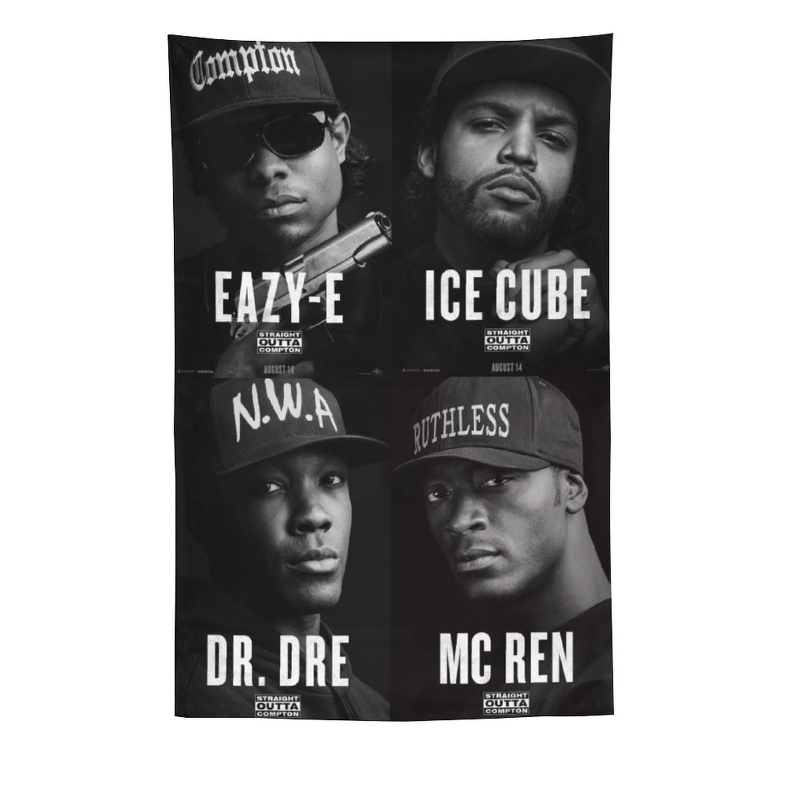 Poster con stampa artistica artistica da parete, motivo: cantante rap, hip hop, tutte le stelle, 152,4 x 228,6 cm