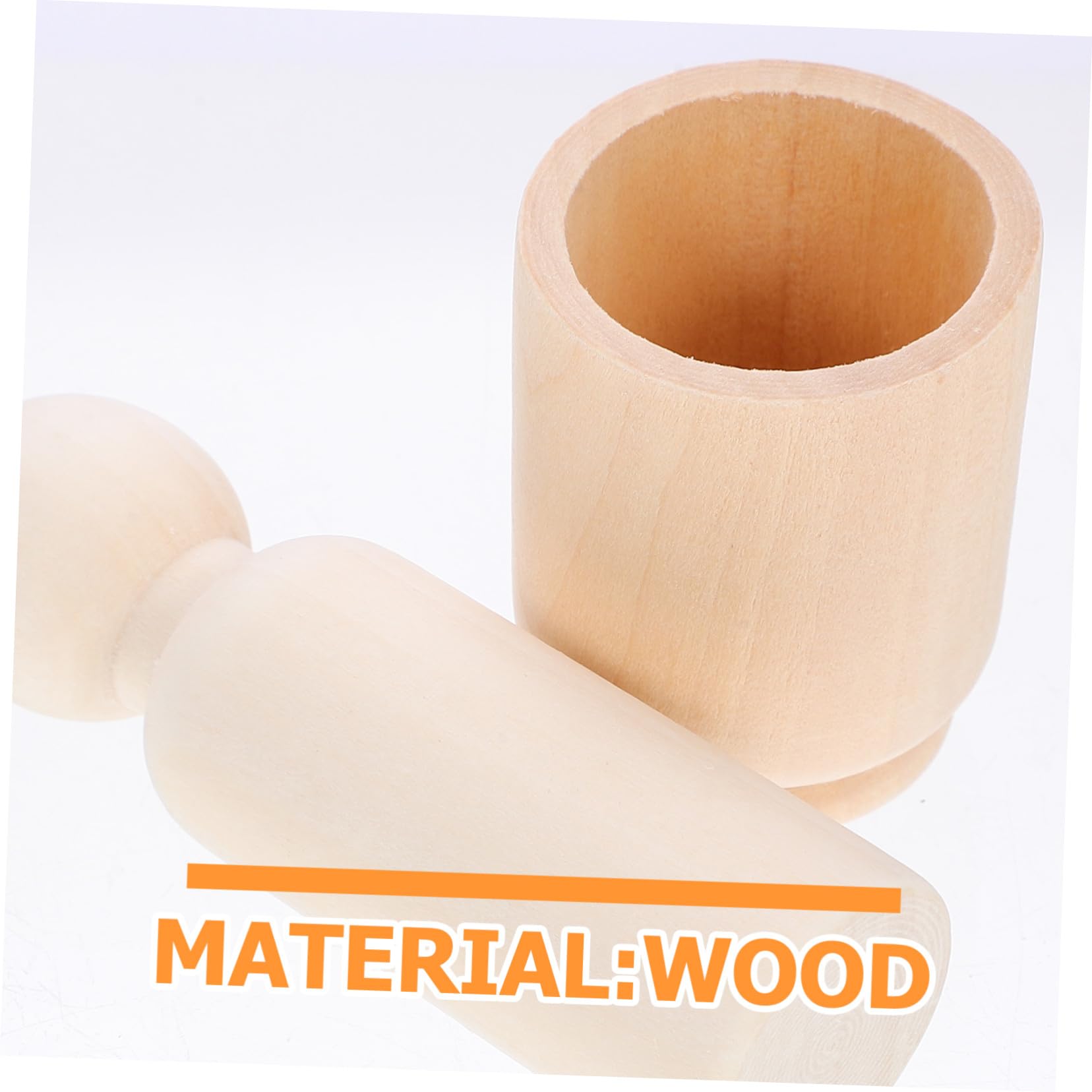 Beaupretty 10 Satz Holzpuppen und Kleiner Holzbecher 90mm Selbstgemacht Bastelset für Kinder Natürliche Holzfigur Bemalbar Kreatives Spielzeug und Dekoration