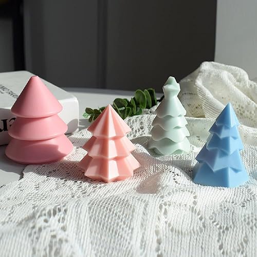 Miniatura 5 de Molde de silicona para árboles de Navidad, molde de silicona cónico geométrico para jabón, cera de soja, resina epoxi, manualidades, fiestas, cenas,