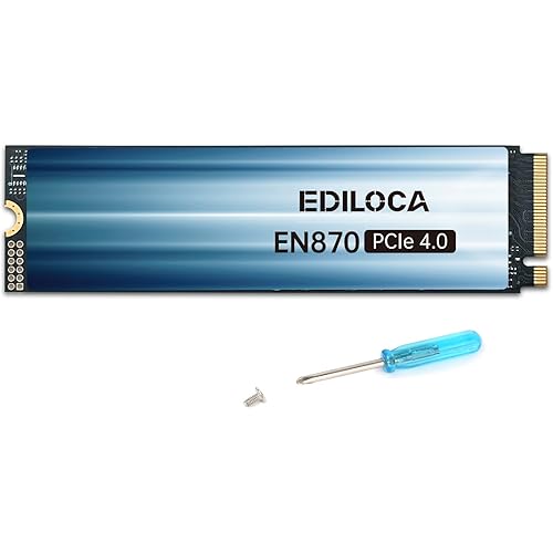 EN870 SSD 2TB PCIe Gen4, Up to 7450MB/s, 3D TLC NAND Flash, NVMe M.2 2280, Dynamic SLC Cache, Internal Solid State Drive, Compatible with PS5 and PC