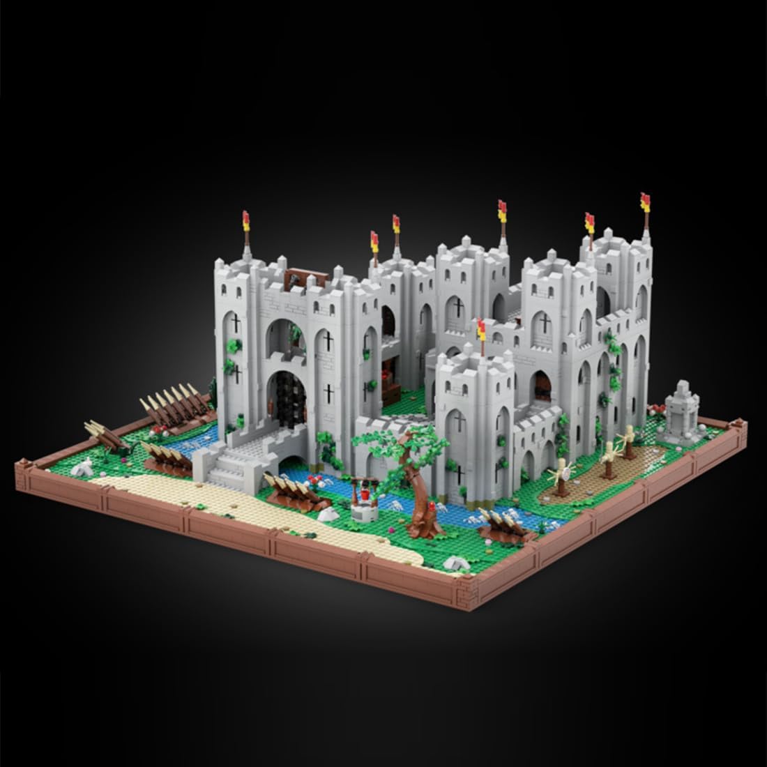 Helixsun 中世ブリッカロティ城ビルディングセット ヴィンテージ城建築ディスプレイモデル(8251ピース) 没入型建築体験 M