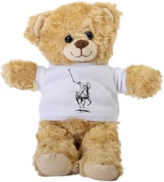 SpreadPassion Polo Vintage Illustration Teddy Bear, Gift Stuffed Animal, Plush Teddy Bear with Tee, Gift for Her, Gift for Polo Vintage Illustration, Birthday Christmas Basket Gift Idea