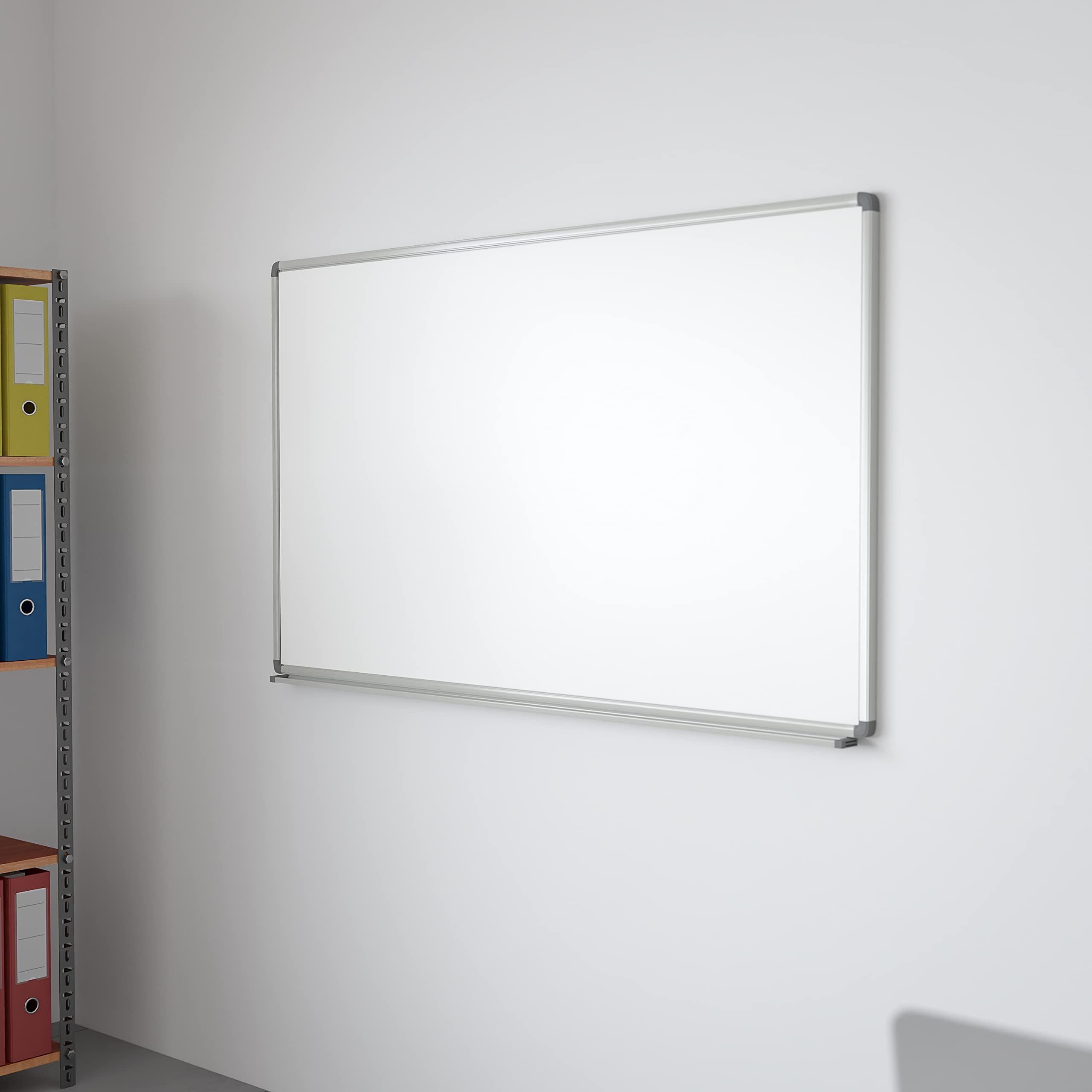 TRU RED Steel Dry Erase Board, Satin Frame, 5ft