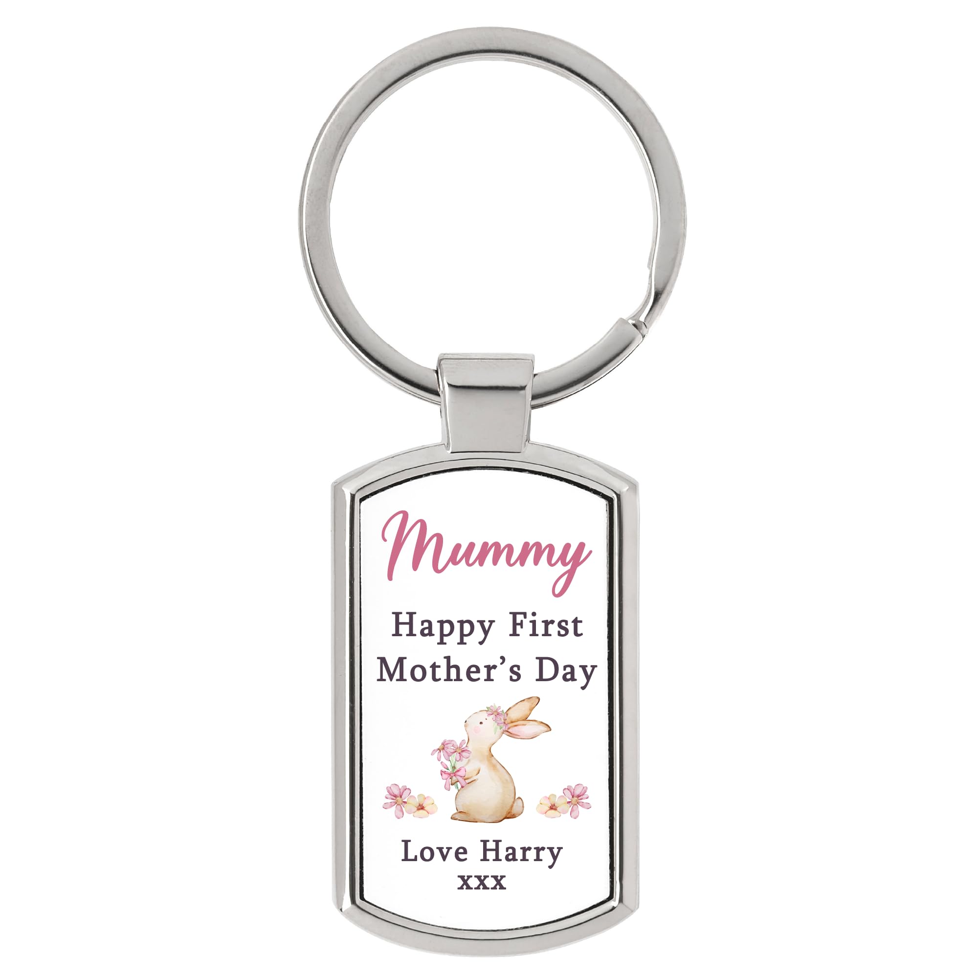 Drifting Ducks Women's Silver Personalised Sentimental Keepsake Mummy First Mother's Day Metal Keyring Gift