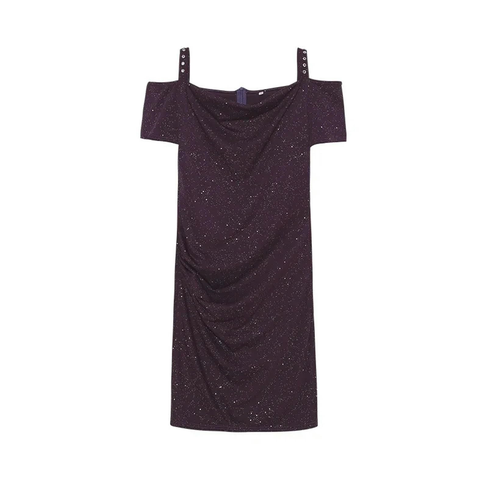 Robe rose pour femme en taille M tenue printemps-été chic et fluide couleur violet