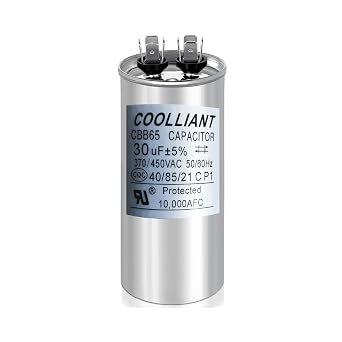 Round HVAC 30uF/MFD Motor Run/Start AC Capacitors - 370/440VAC/450VAC Air Conditioner Unit CapacitorCBB65 for A/C Condenser and Compressor