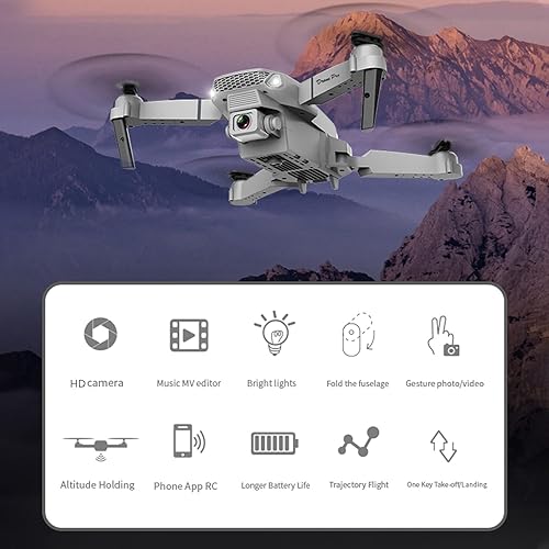 Miniatura 5 de Mini dron con cámara dual HD 1080P - Cuadricóptero RC mejorado 2024 para adultos y niños, WiFi FPV RC Drone para principiantes, aviones RC para