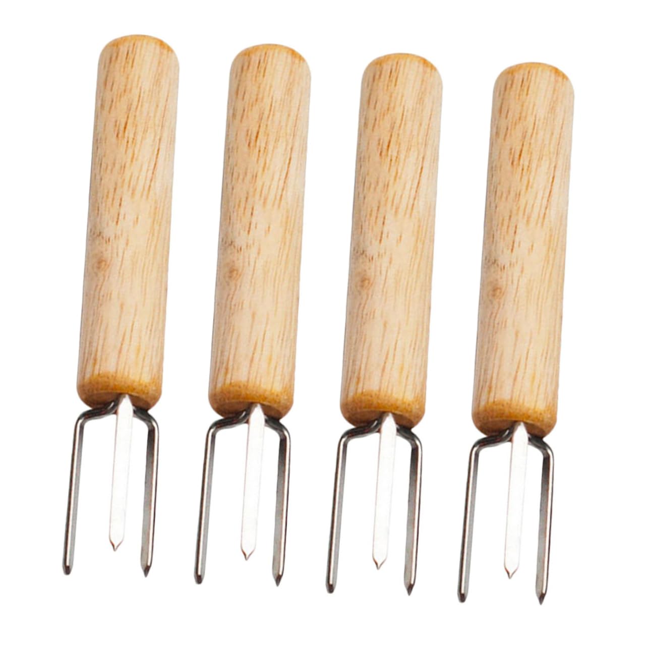 SUPVOX Multi-function Corn Forks 4pcs Professional Bbq Forks for Skewers Bbq and Picnic